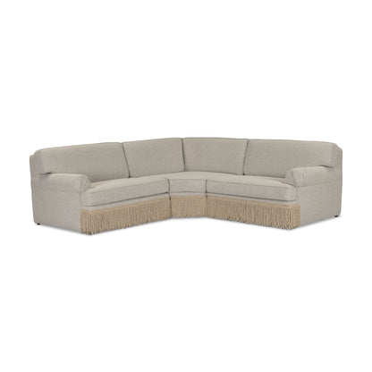 Yvette 3-Piece Warm Grey Performance Boucle L-Sectional - Default Variant