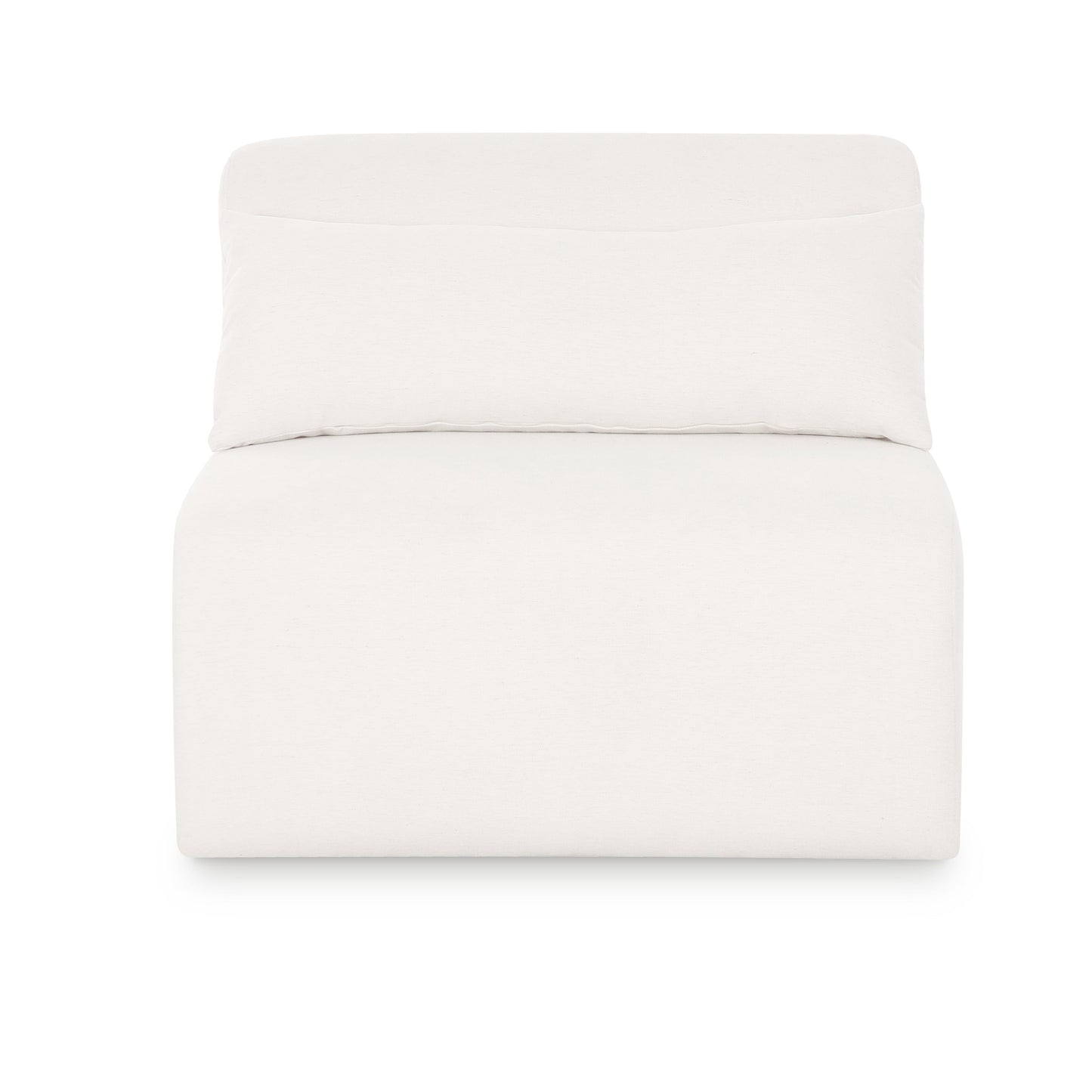 Tarra Cream Performance Chenille Modular Armless Chair - Default Variant