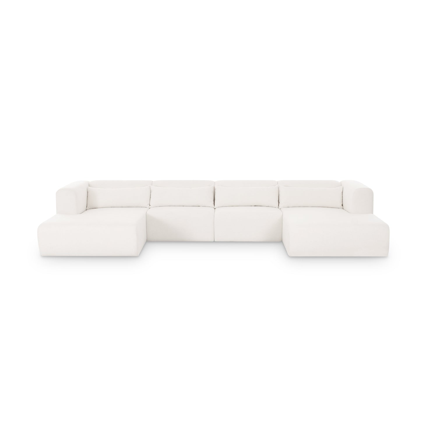 Tarra 4-Piece Cream Performance Chenille Modular U-Sectional - Default Variant