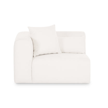 Tarra Cream Performance Chenille Modular Corner Chair - LAF
