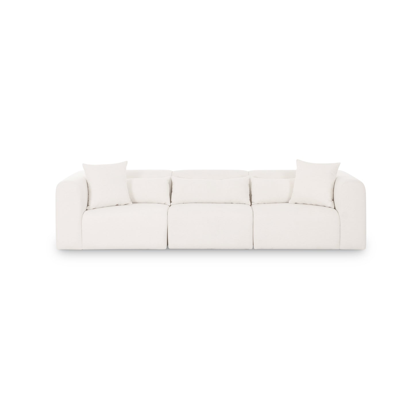 Tarra 118" Cream Performance Chenille Modular Sofa - Default Variant