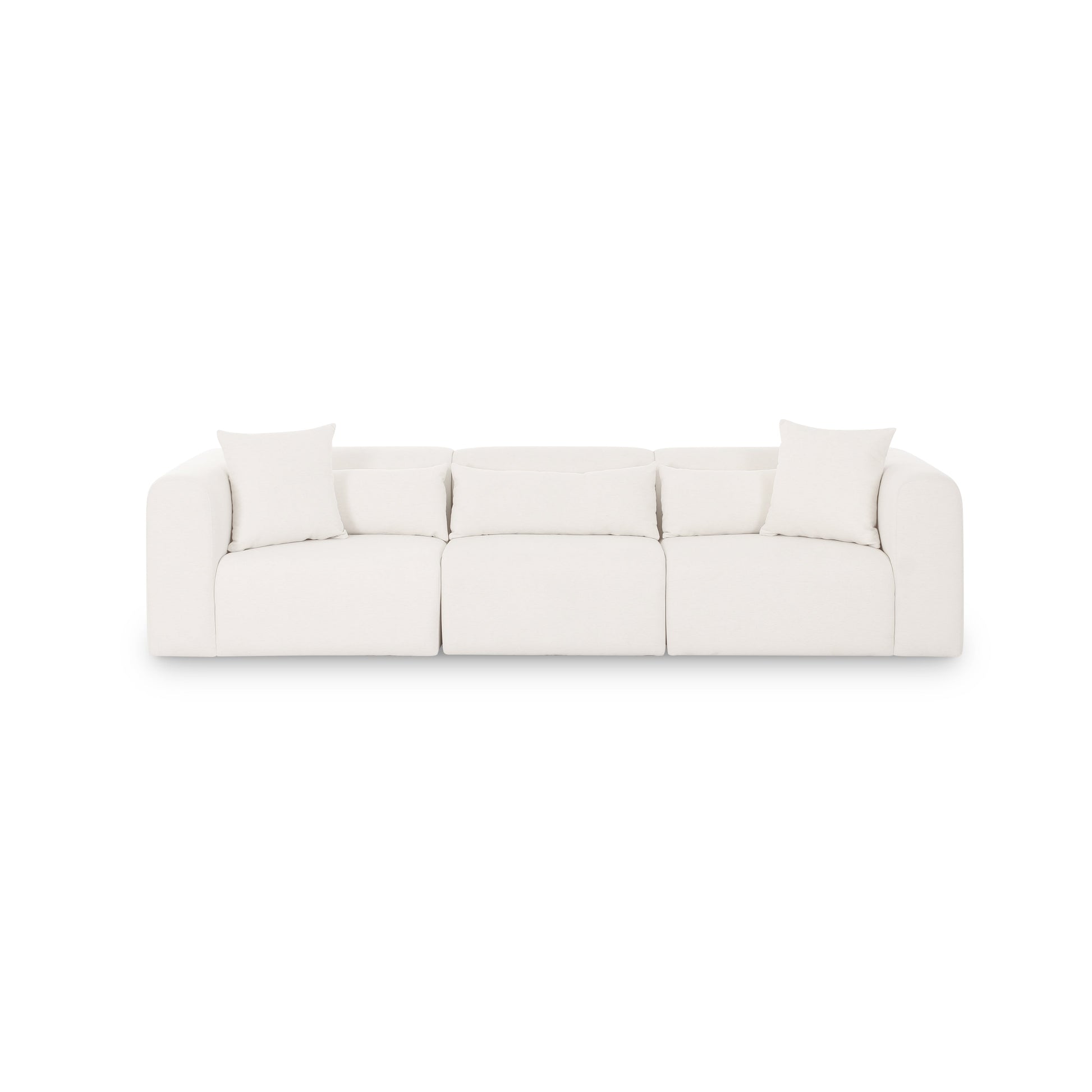 Tarra 118" Cream Performance Chenille Modular Sofa - Default Variant