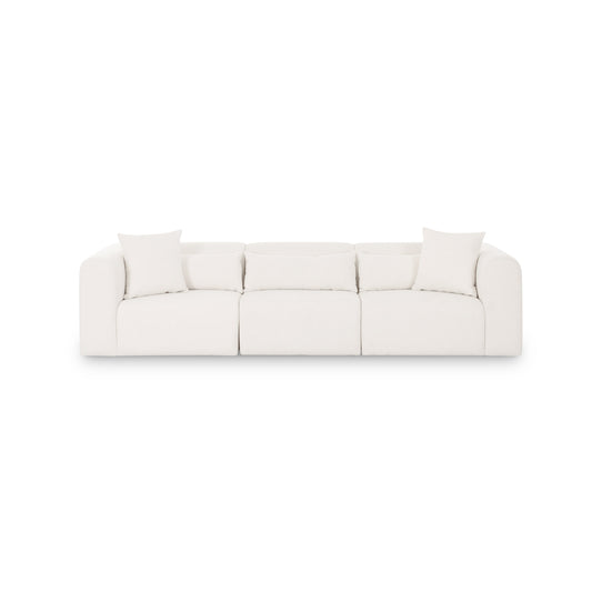 Tarra 118" Cream Performance Chenille Modular Sofa - Default Variant
