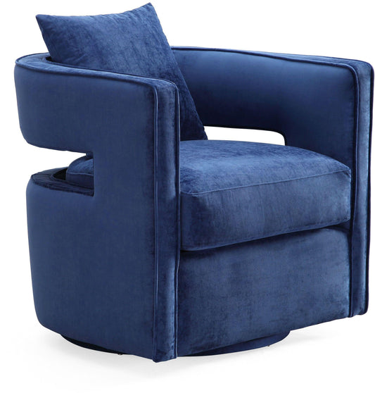 Kennedy Performance Velvet Swivel Accent Chair