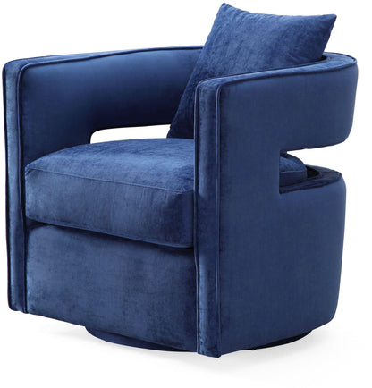 Kennedy Performance Velvet Swivel Accent Chair