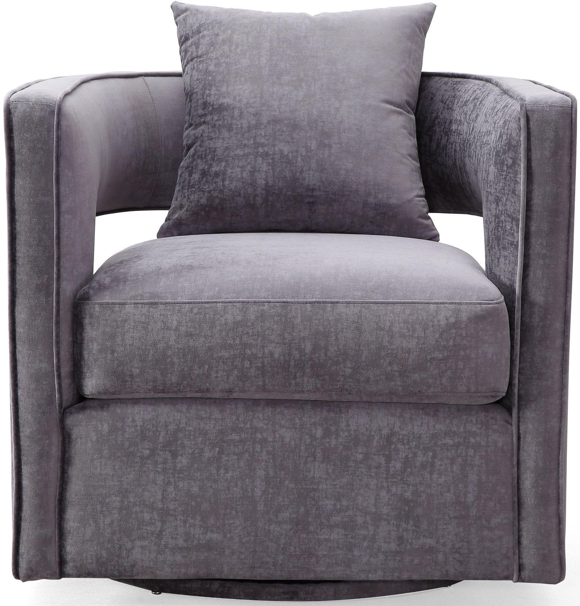 Kennedy Performance Velvet Swivel Accent Chair