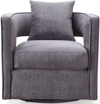 Kennedy Performance Velvet Swivel Accent Chair