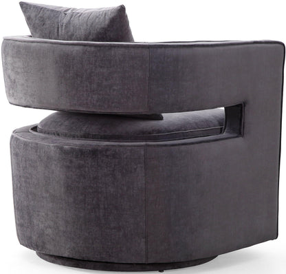 Kennedy Performance Velvet Swivel Accent Chair
