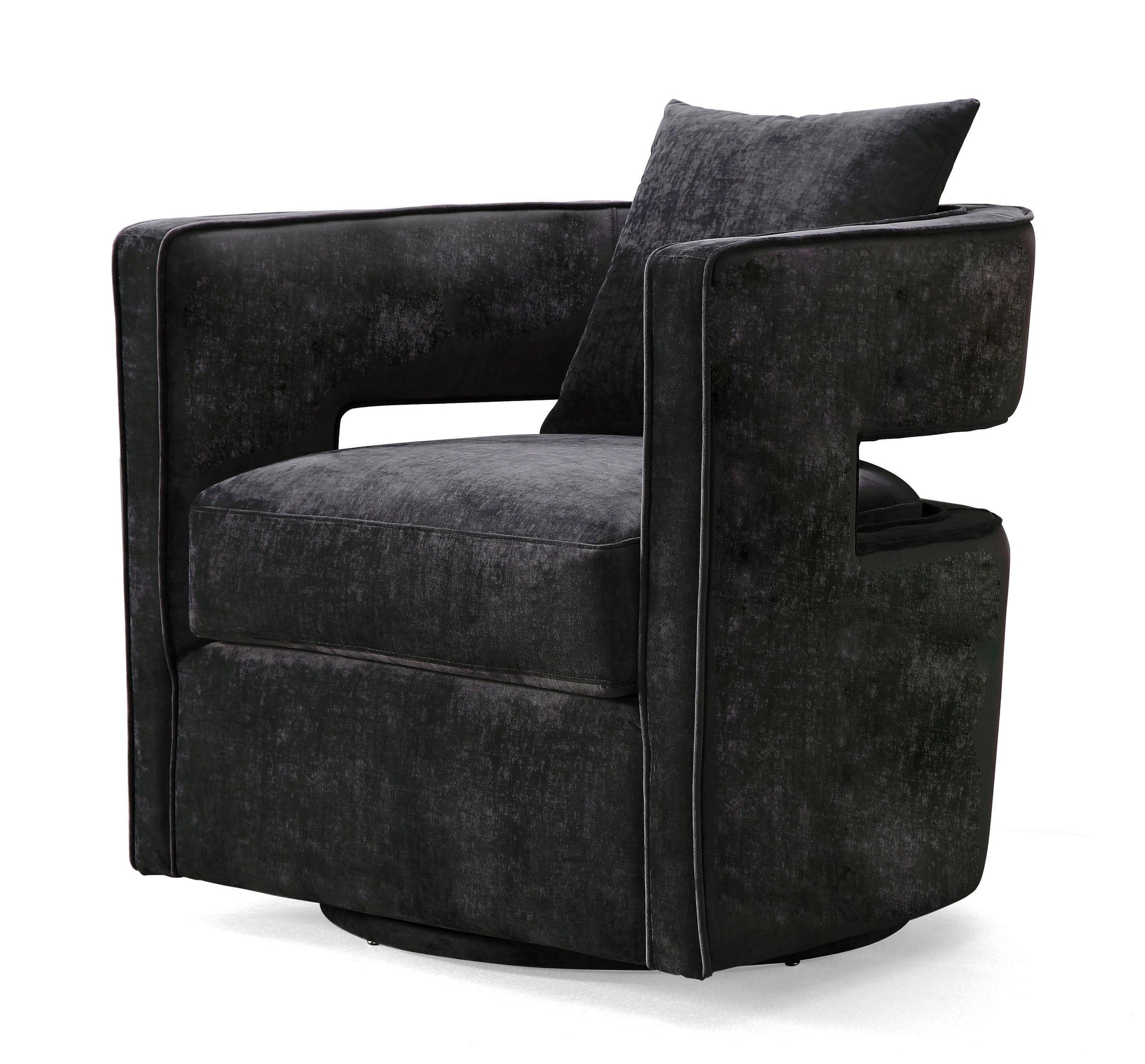 Kennedy Performance Velvet Swivel Accent Chair