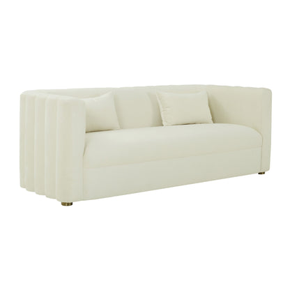Callie 84" Performance Velvet Sofa - Cream