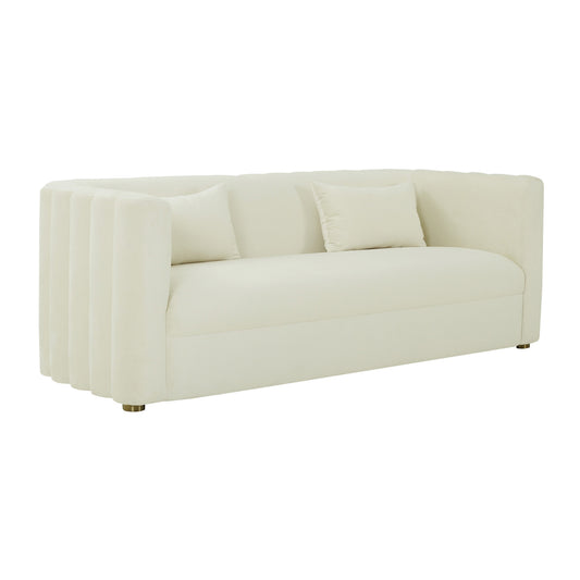 Callie 84" Performance Velvet Sofa - Cream
