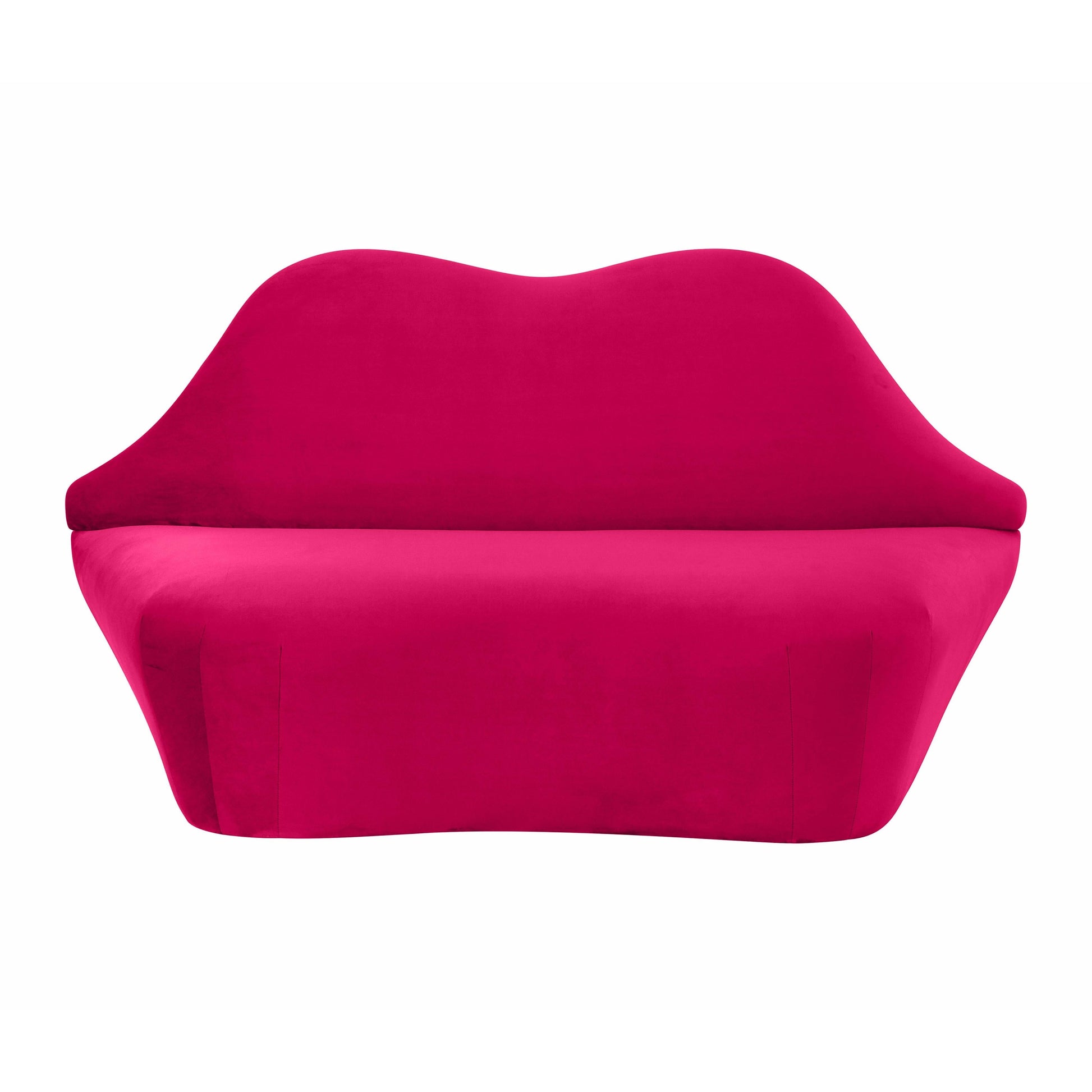 Lips 68" Performance Velvet Settee - Pink