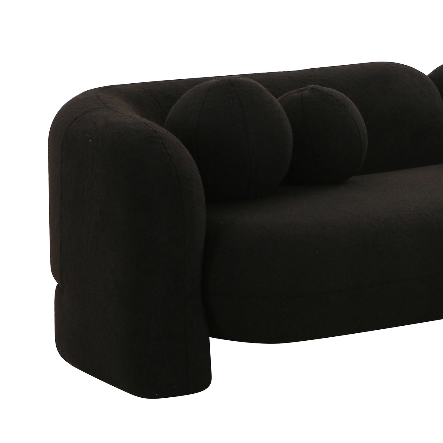 Amelie 91" Contract-Grade Faux Fur Sofa