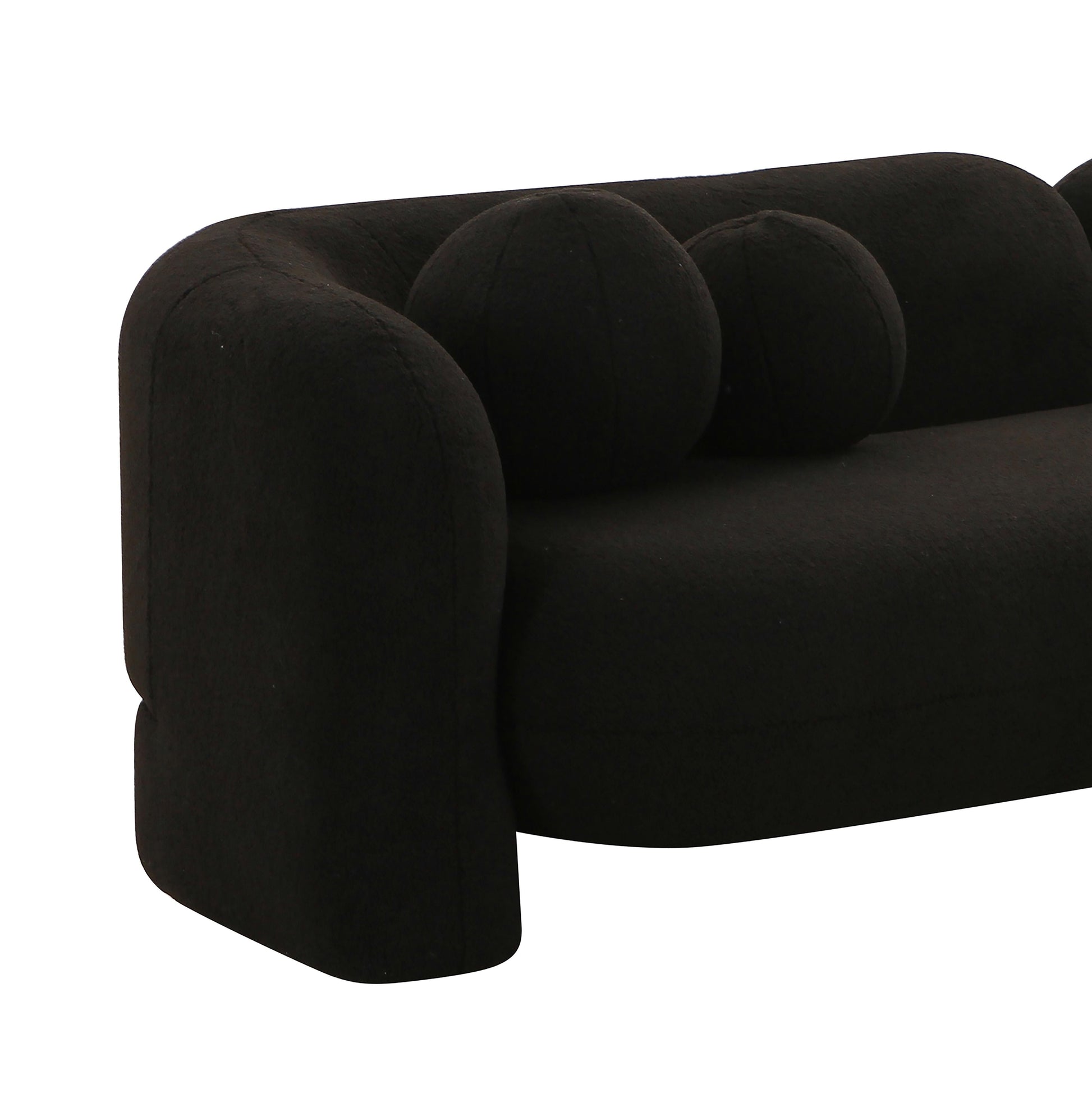 Amelie 91" Contract-Grade Faux Fur Sofa