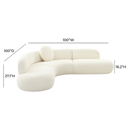 Broohah 3-Piece Performance Fabric L-Shaped Sectional