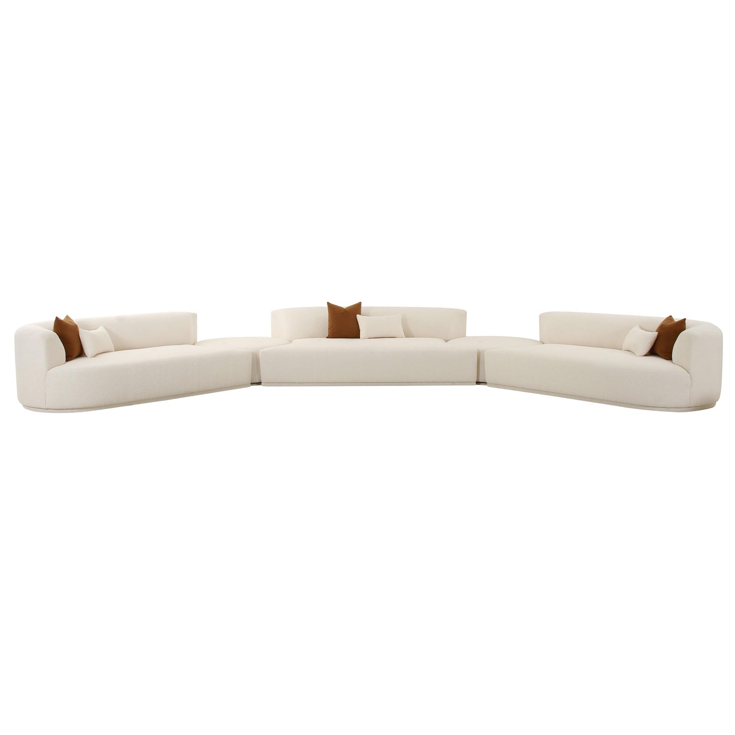 Fickle 5-Piece Cream Performance Boucle Modular Sectional - Default Variant