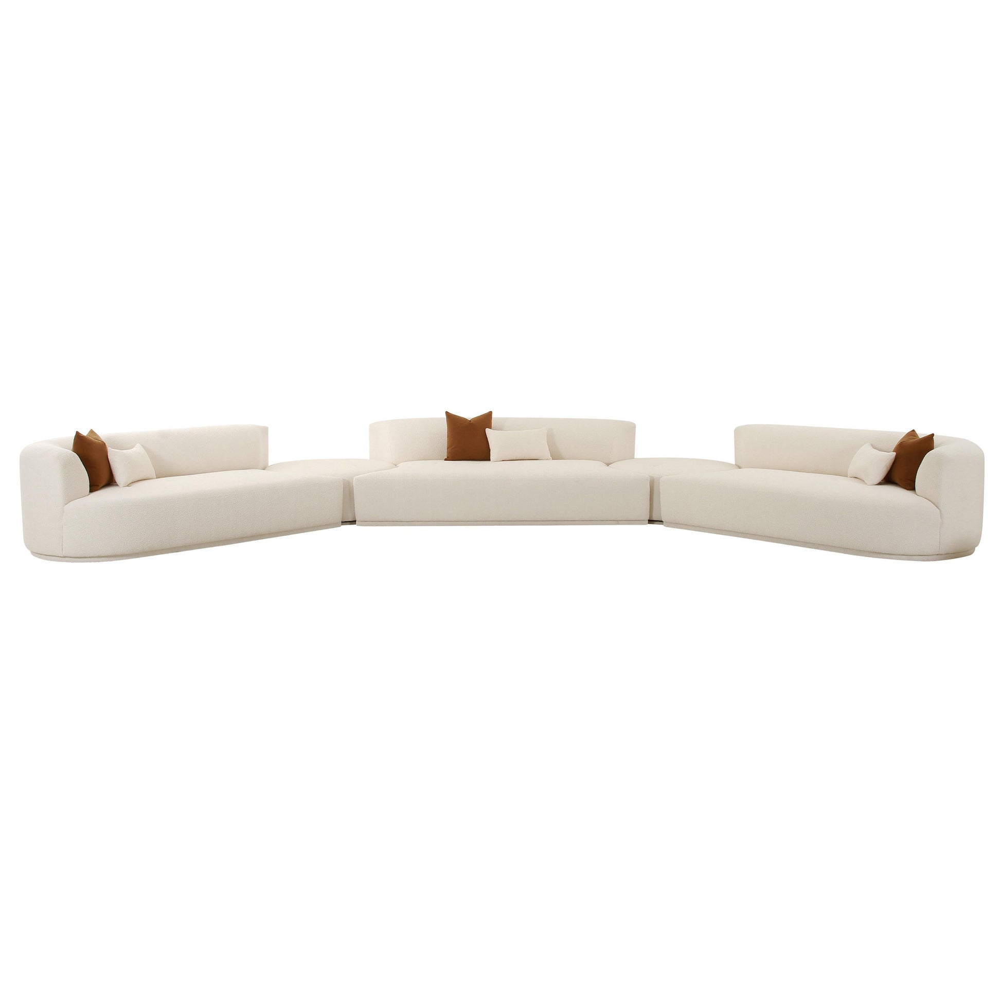 Fickle 5-Piece Cream Performance Boucle Modular Sectional - Default Variant