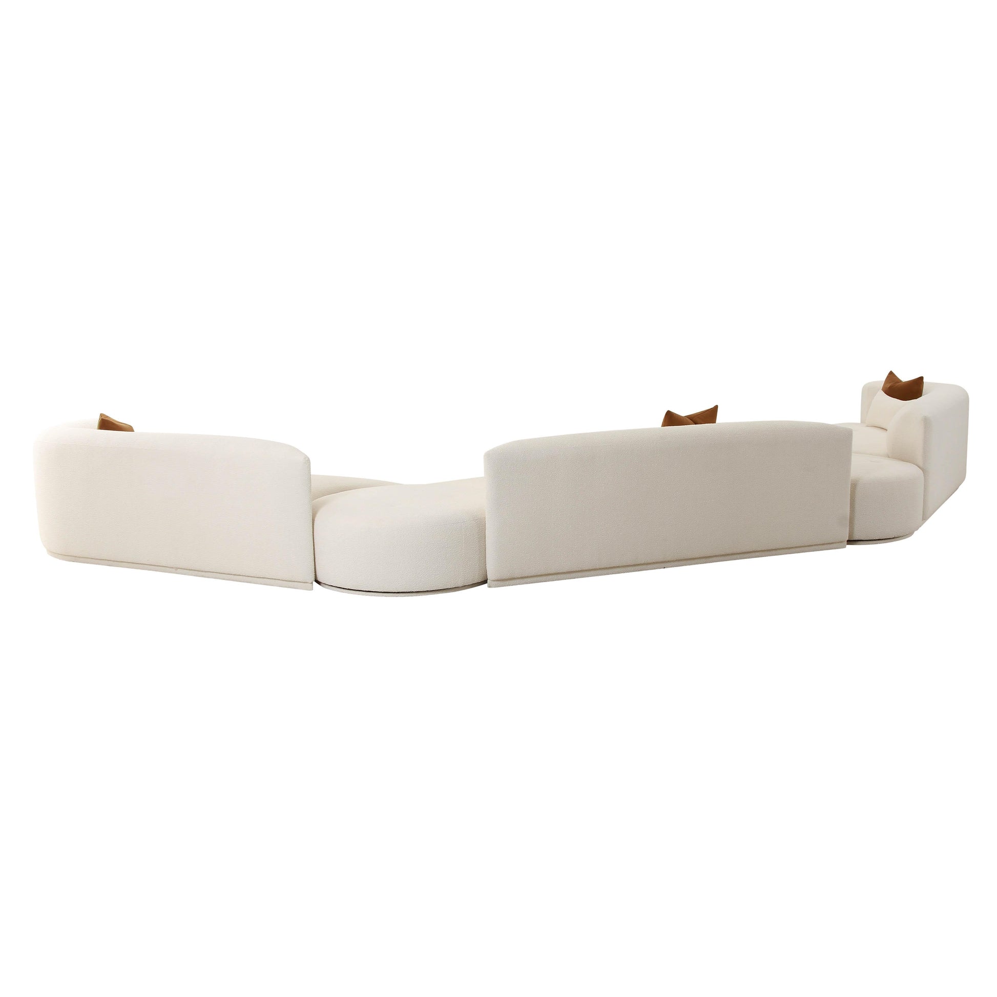 Fickle 5-Piece Cream Performance Boucle Modular Sectional