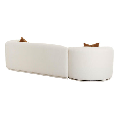 Fickle Cream Performance Boucle 2-Piece Modular Sofa