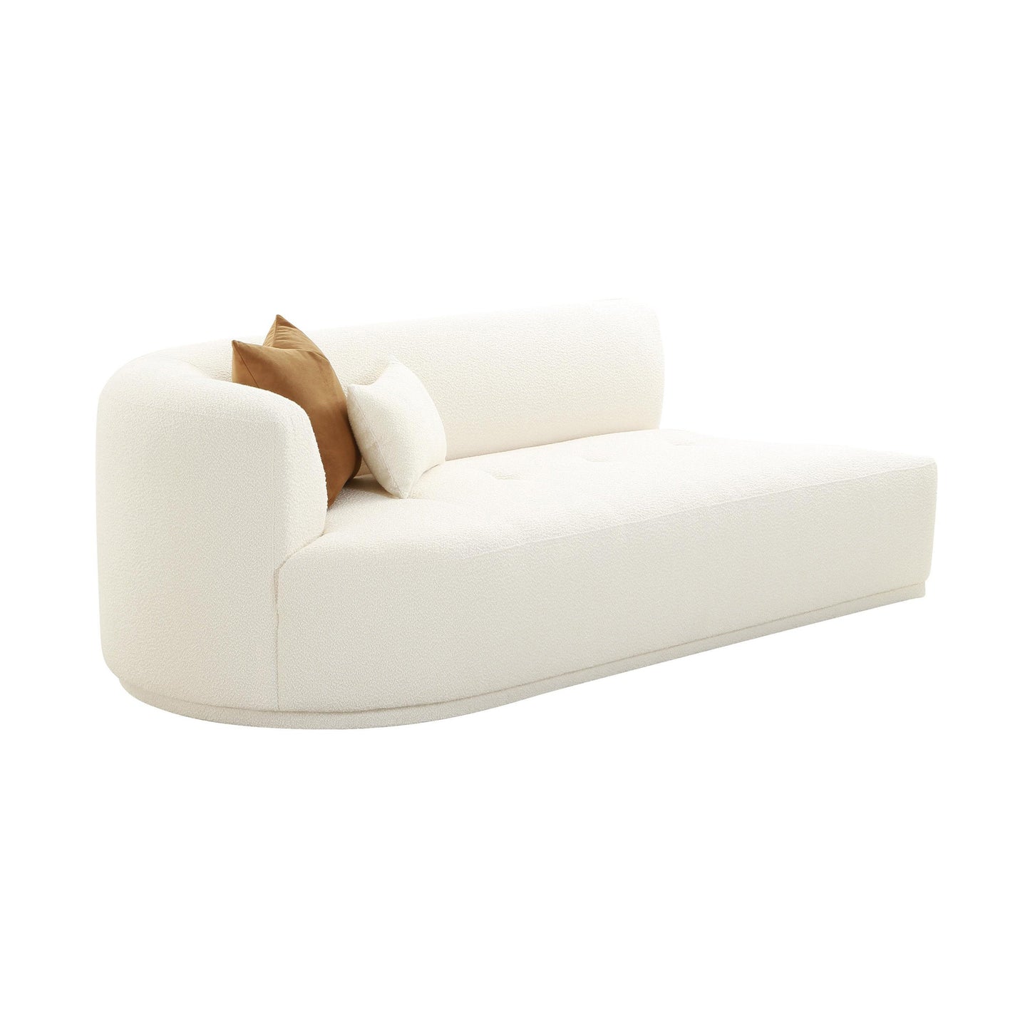 Fickle 82.5" Cream Performance Boucle Modular Loveseat - LAF
