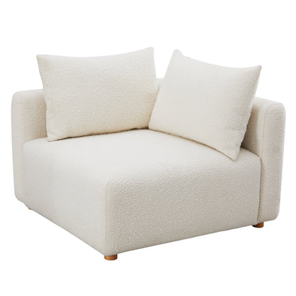Hangover Cream Performance Boucle Modular Corner Chair