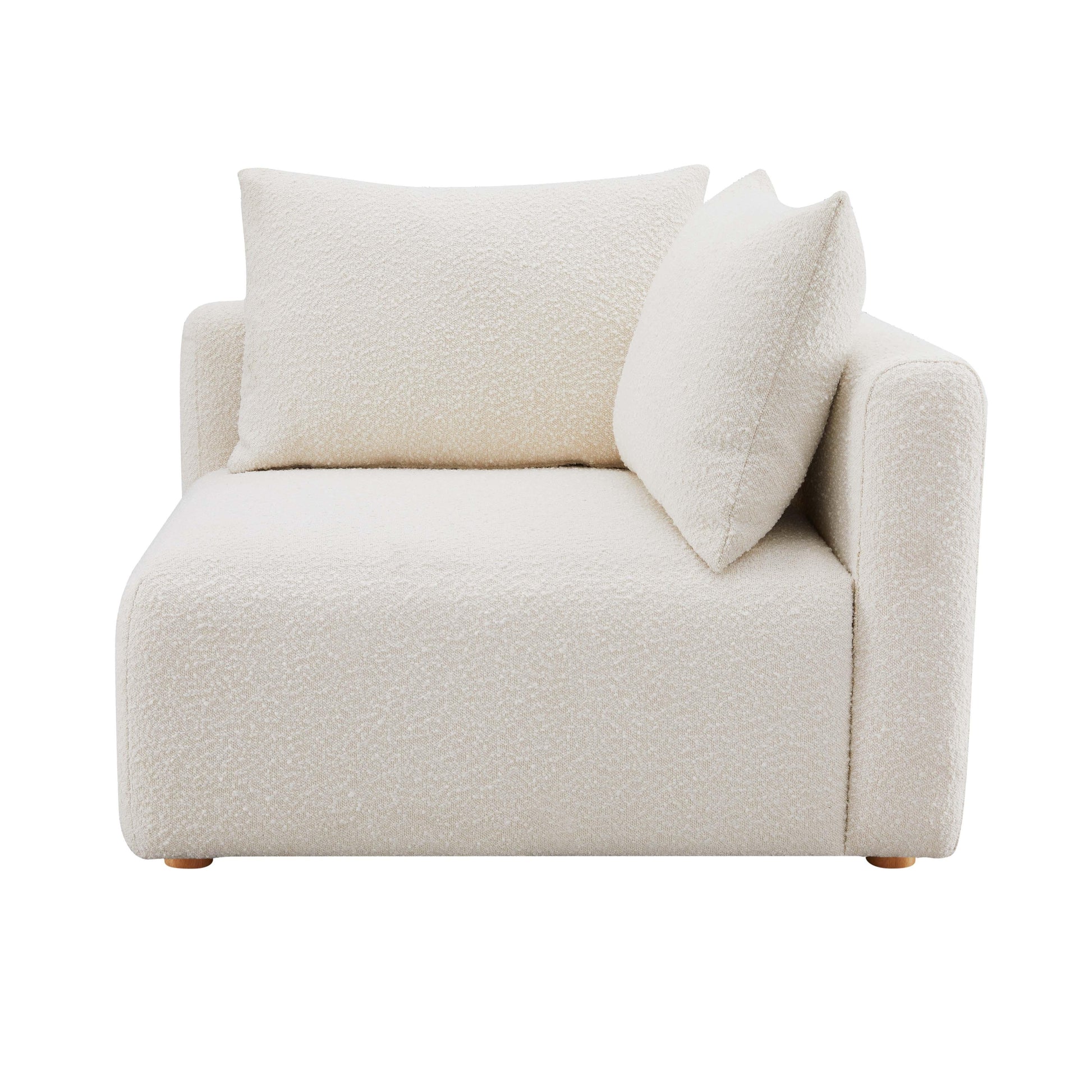 Hangover Cream Performance Boucle Modular Corner Chair