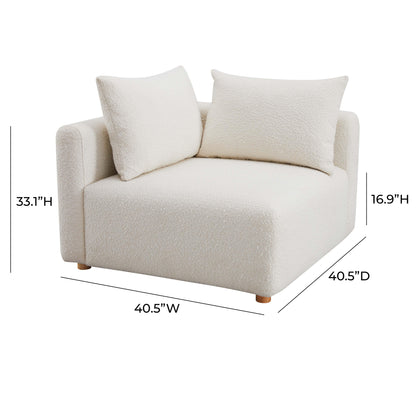 Hangover Cream Performance Boucle Modular Corner Chair