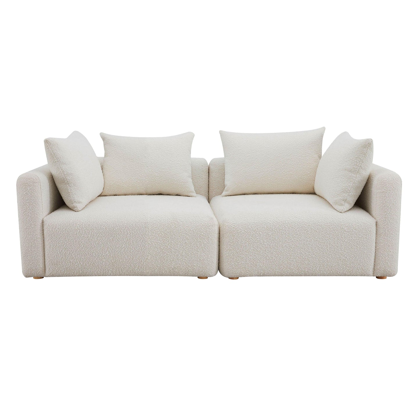 Hangover 81" Modular Loveseat - Cream