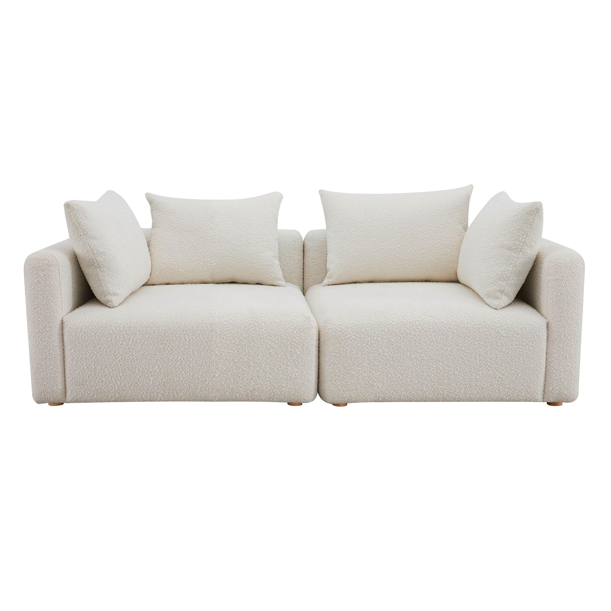 Hangover 81" Modular Loveseat - Cream