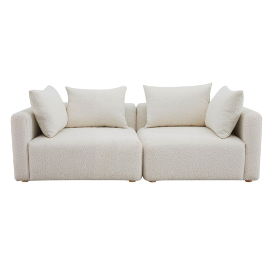 Hangover 81" Modular Loveseat - Cream