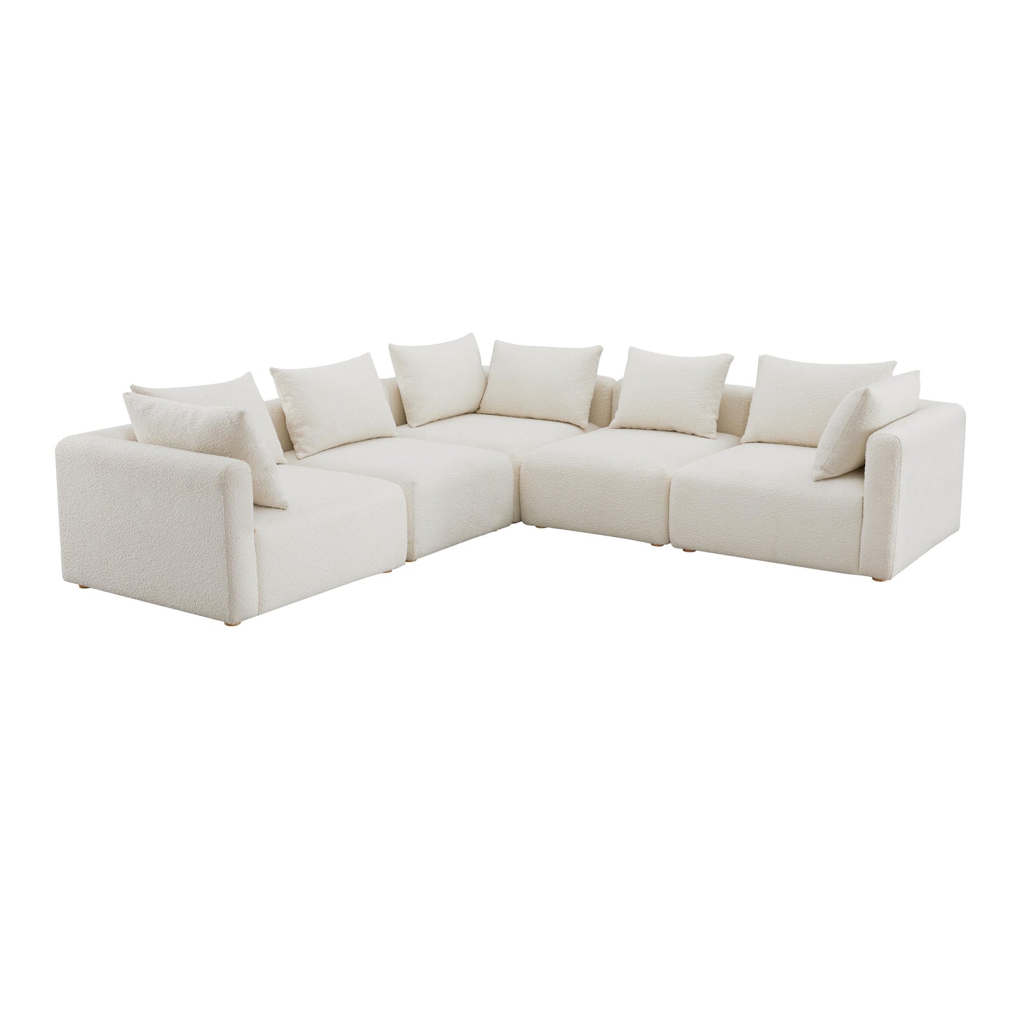 Hangover 5-Piece Cream Performance Boucle Modular L-Sectional - Default Variant
