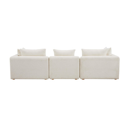 Hangover 112.5" Cream Performance Boucle Sofa