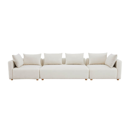 Hangover 145" Cream Performance Boucle Long Sofa