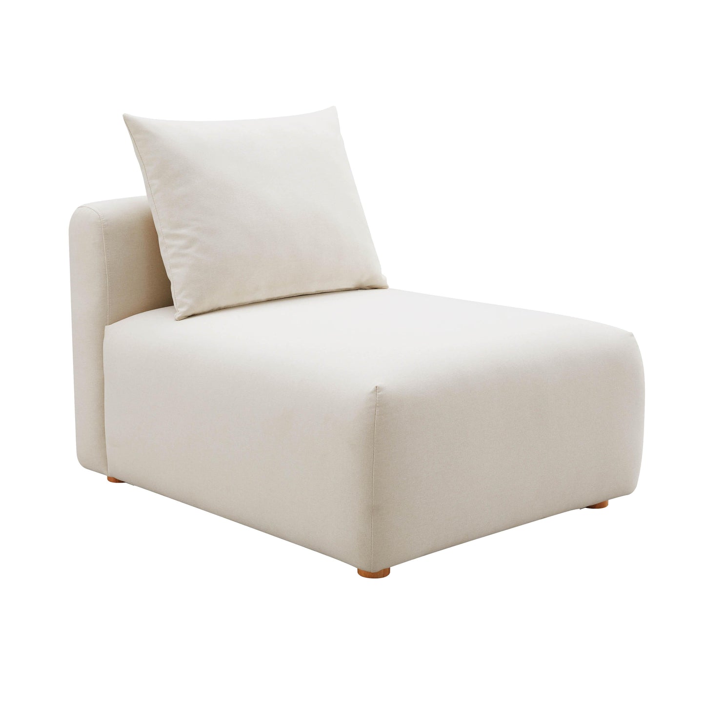Hangover Cream Performance Linen Modular Armless Chair - Default Variant