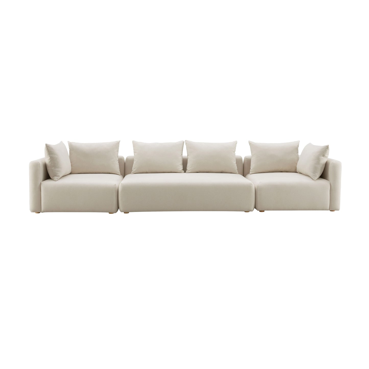 Hangover 145" Cream Performance Linen Long Sofa
