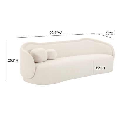 Circe 92.5" Performance Textured Velvet Sofa