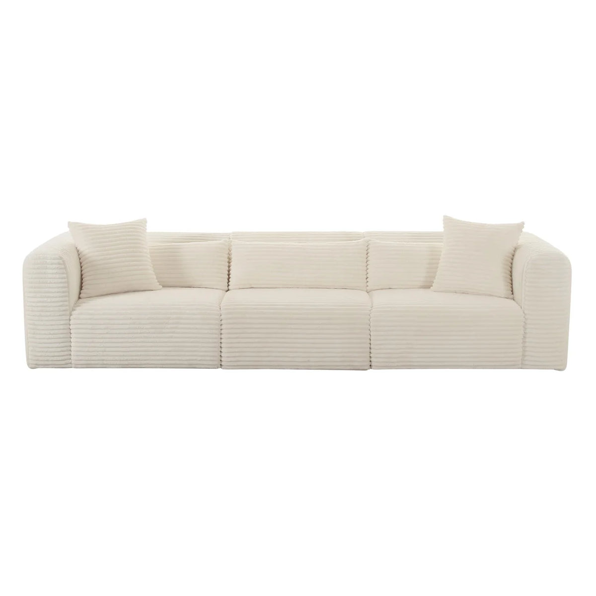 Tarra 118" Fluffy Oversized Performance Corduroy Modular Sofa