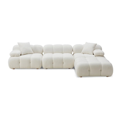Calliope 4-Piece Performance Vegan Shearling Modular Sectional