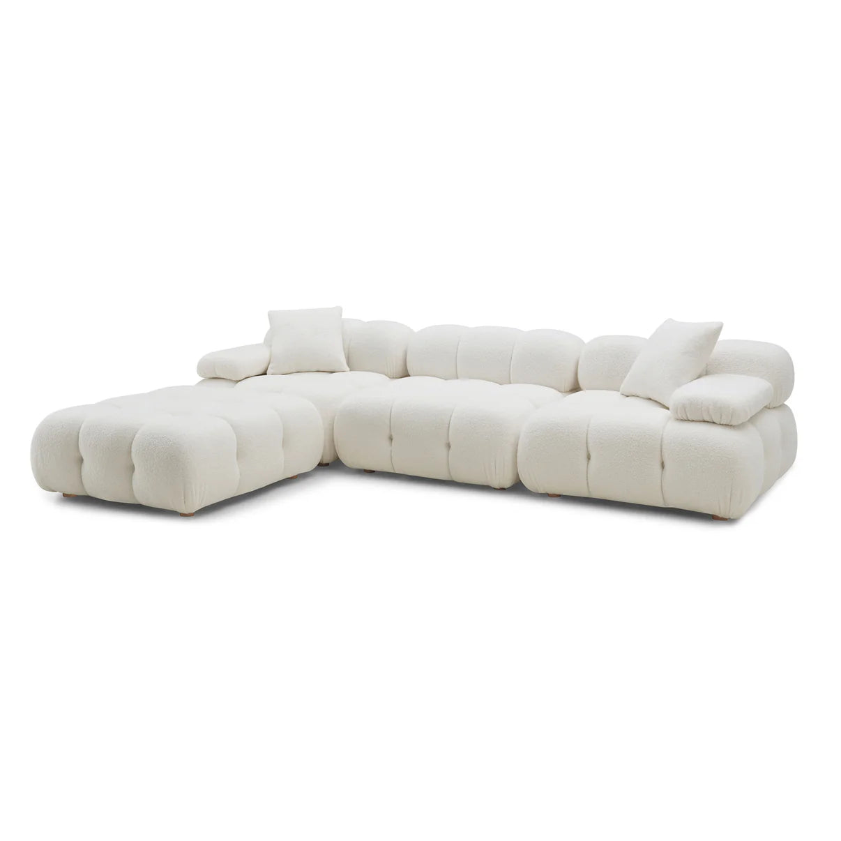 Calliope 4-Piece Performance Vegan Shearling Modular Sectional