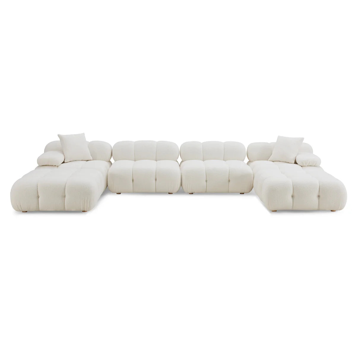 Luxury U-Shape Sectional Sofa in Teddy | Calliope Collection