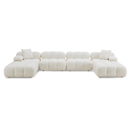 Luxury U-Shape Sectional Sofa in Teddy | Calliope Collection
