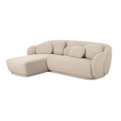 Misty 2-Piece Cream Performance Boucle L-Shaped Sectional