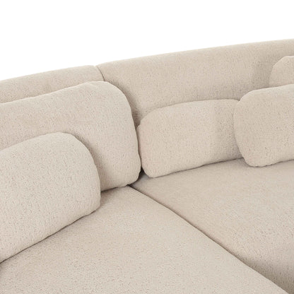 Misty 2-Piece Cream Performance Boucle L-Shaped Sectional