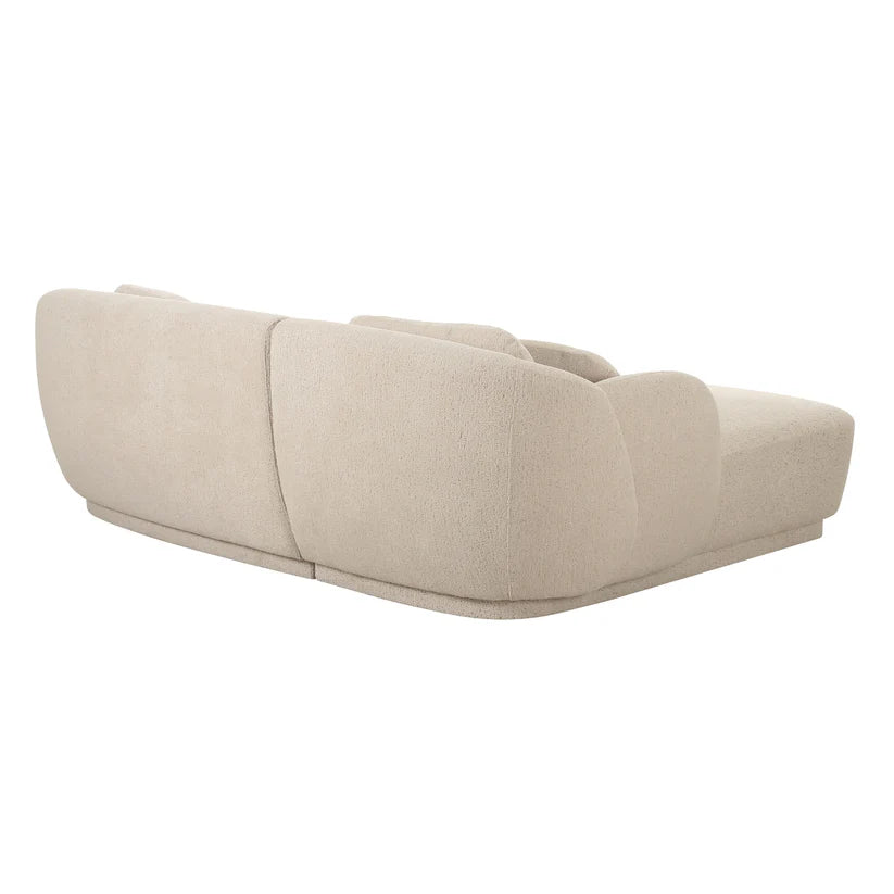 Misty 2-Piece Cream Boucle L-Shaped Sectional