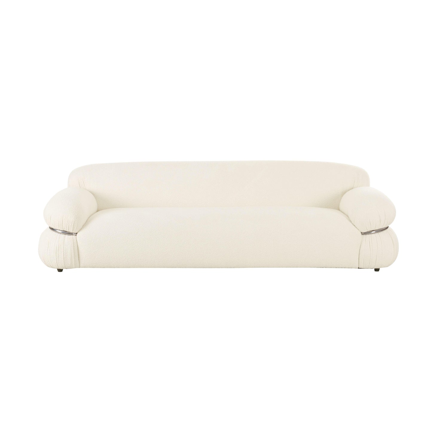 Leyla 98" Cream Performance Boucle Sofa