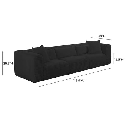 Tarra 118" Fluffy Oversized Performance Corduroy Modular Sofa