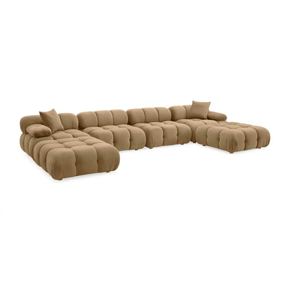 Luxury U-Shape Sectional Sofa in Velvet | Calliope Collection