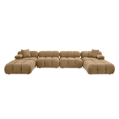 Luxury U-Shape Sectional Sofa in Velvet | Calliope Collection
