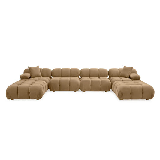 Luxury U-Shape Sectional Sofa in Velvet | Calliope Collection