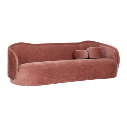 Circe 92.5" Performance Textured Velvet Sofa - Mauve